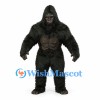 Gorilla Mascot Costume in Black with Muscular Chest