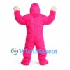 Gorilla Mascot Costume in Pink with Cream Chest