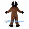 Badger Mascot Costume in Brown with Black White Face