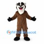 Badger Mascot Costume in Brown with Black White Face