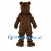 Bear Mascot Costume in Brown with Wide Smile