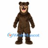 Bear Mascot Costume in Brown with Wide Smile