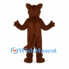 Wolf Mascot Costume in Brown with Tan Muzzle