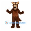 Wolf Mascot Costume in Brown with Tan Muzzle