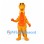 Dinosaur Mascot Costume in Yellow Orange with Spotted Body