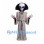 Alien Mascot Costume with Gray Robe and Black Headpiece
