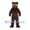 Bear Mascot Costume in Brown with Open Mouth