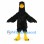Crow Mascot Costume in Black with Yellow Beak and Feet