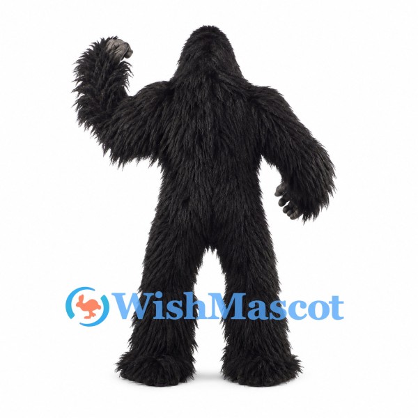 Gorilla Mascot Costume in Black with Gray Chest