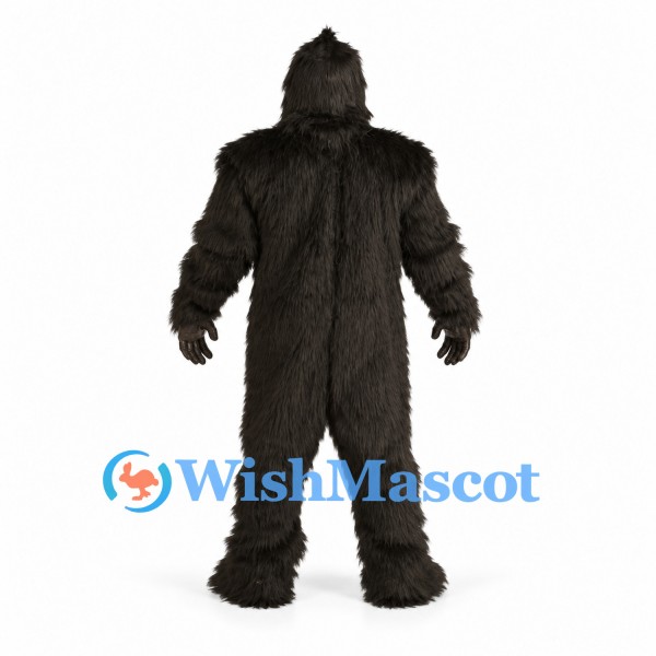 Gorilla Mascot Costume in Black with Chest Plate Details