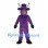 Bull Mascot Costume in Purple with White Horns