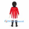 Horse Rider Mascot Costume with Red Jacket and White Breeches