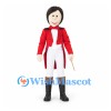 Horse Rider Mascot Costume with Red Jacket and White Breeches