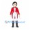 Horse Rider Mascot Costume with Red Jacket and White Breeches