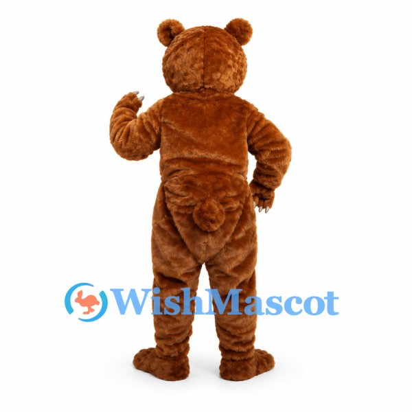 Bear Mascot Costume in Golden Brown with Round Belly