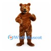 Bear Mascot Costume in Golden Brown with Round Belly