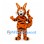 Tiger Mascot Costume in Orange with Long Ears and Curled Tail