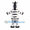 Zebra Mascot Costume with Broad Black Stripes