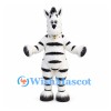Zebra Mascot Costume with Broad Black Stripes