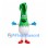 Leek Mascot Costume with Green Leaves and White Body