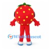 Strawberry Mascot Costume in Red with Yellow Seeds