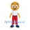 Smiley Face Mascot Costume with White Shirt and Red Pants