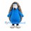 Hedgehog Mascot Costume in Blue with Brown Spines