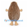 Hedgehog Mascot Costume with Beige Face and Brown Spines