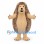 Hedgehog Mascot Costume with Beige Face and Brown Spines