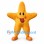 Starfish Mascot Costume in Orange with Smiling Face