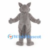 Wolf Mascot Costume in Gray with White Chest