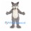 Wolf Mascot Costume in Gray with White Chest