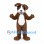 Dog Mascot Costume in Brown with White Belly and Floppy Ears