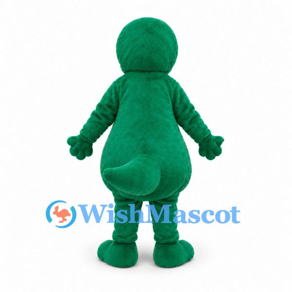 Dinosaur Mascot Costume in Green with Rounded Belly