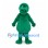 Dinosaur Mascot Costume in Green with Rounded Belly