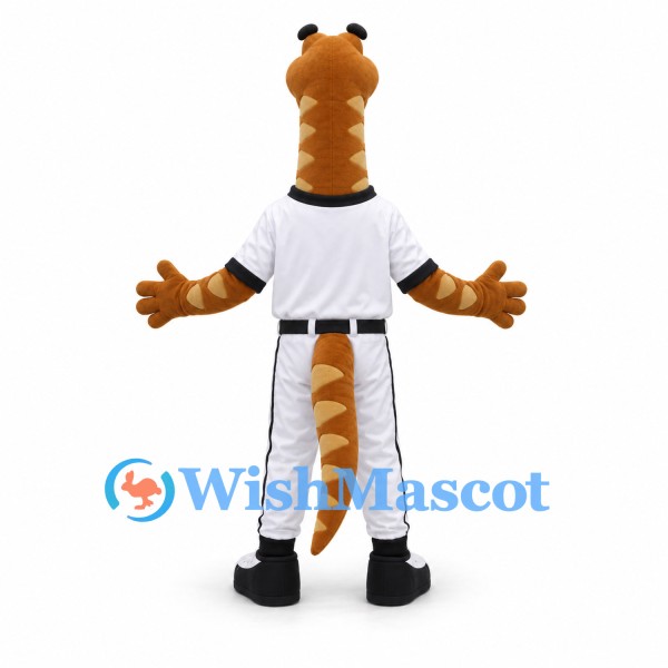 Giraffe Mascot Costume with White Baseball Uniform