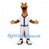 Giraffe Mascot Costume with White Baseball Uniform