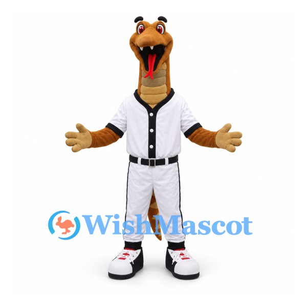 Giraffe Mascot Costume with White Baseball Uniform