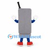 Mobile Phone Mascot Costume in Gray with Black Keypad