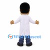 Doctor Mascot Costume with White Coat and Red Tie