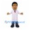 Doctor Mascot Costume with White Coat and Red Tie