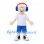 Boy Mascot Costume with Blue Headphones and White Shirt