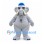 Elephant Mascot Costume in Gray with Blue Hair Tuft