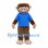 Monkey Mascot Costume with Blue Shirt and Cream Face