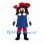 Musketeer Mascot Costume with Black Beard and Red Feathered Hat