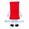 Scroll Mascot Costume in Red with White Gloves