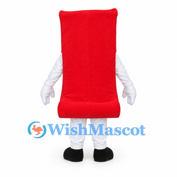 Scroll Mascot Costume in Red with White Gloves