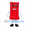 Scroll Mascot Costume in Red with White Gloves
