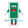 Playing Card Mascot Costume in Green with Smiling Face
