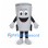 Trash Can Mascot Costume in Gray with Smiling Face